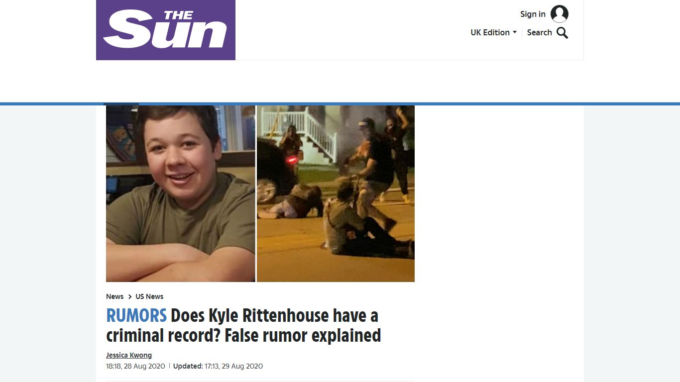 Does Kyle Rittenhouse have a criminal record? False rumor explained